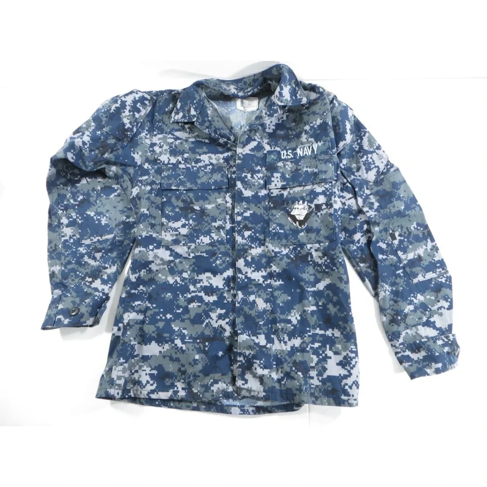 US‎ Navy Working Blouse NWU Uniform Top Size 32 Short Blue Digital Camo Lot of 3